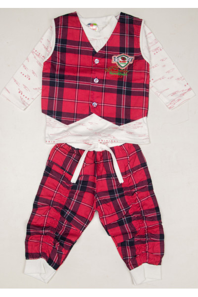 Jacket Pattern Cotton Kids Dress (KR1232)